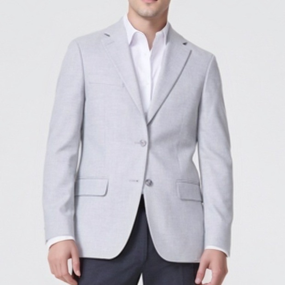 Tommy Hilfiger Mens Conrad Sport Coat Blazer 44L Light Grey Quiet Luxury *FLAW*
